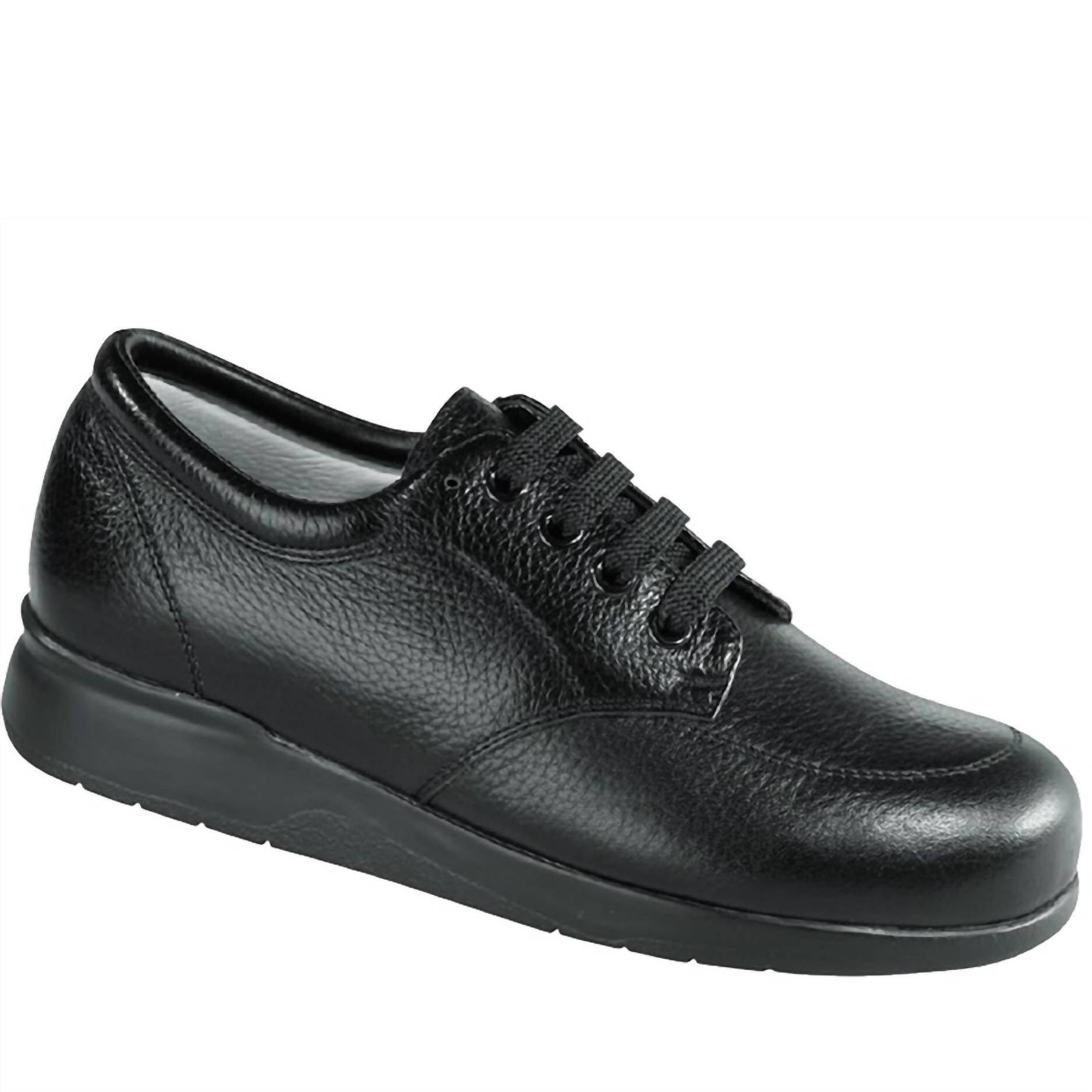 New Drew Women's New Villager Walking Shoes In Black Soft Pebble